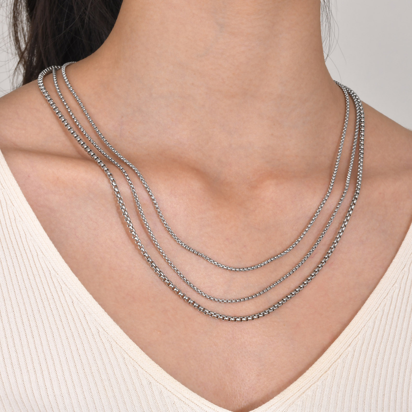 Acier Inoxydable 201 Plaqué Or Style Simple Couleur Unie Collier display picture 5