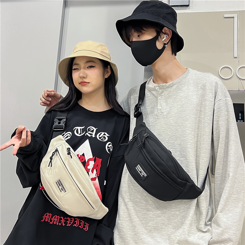 Unisex Preppy Style Streetwear Sports Solid Color Nylon Waist Bags display picture 1