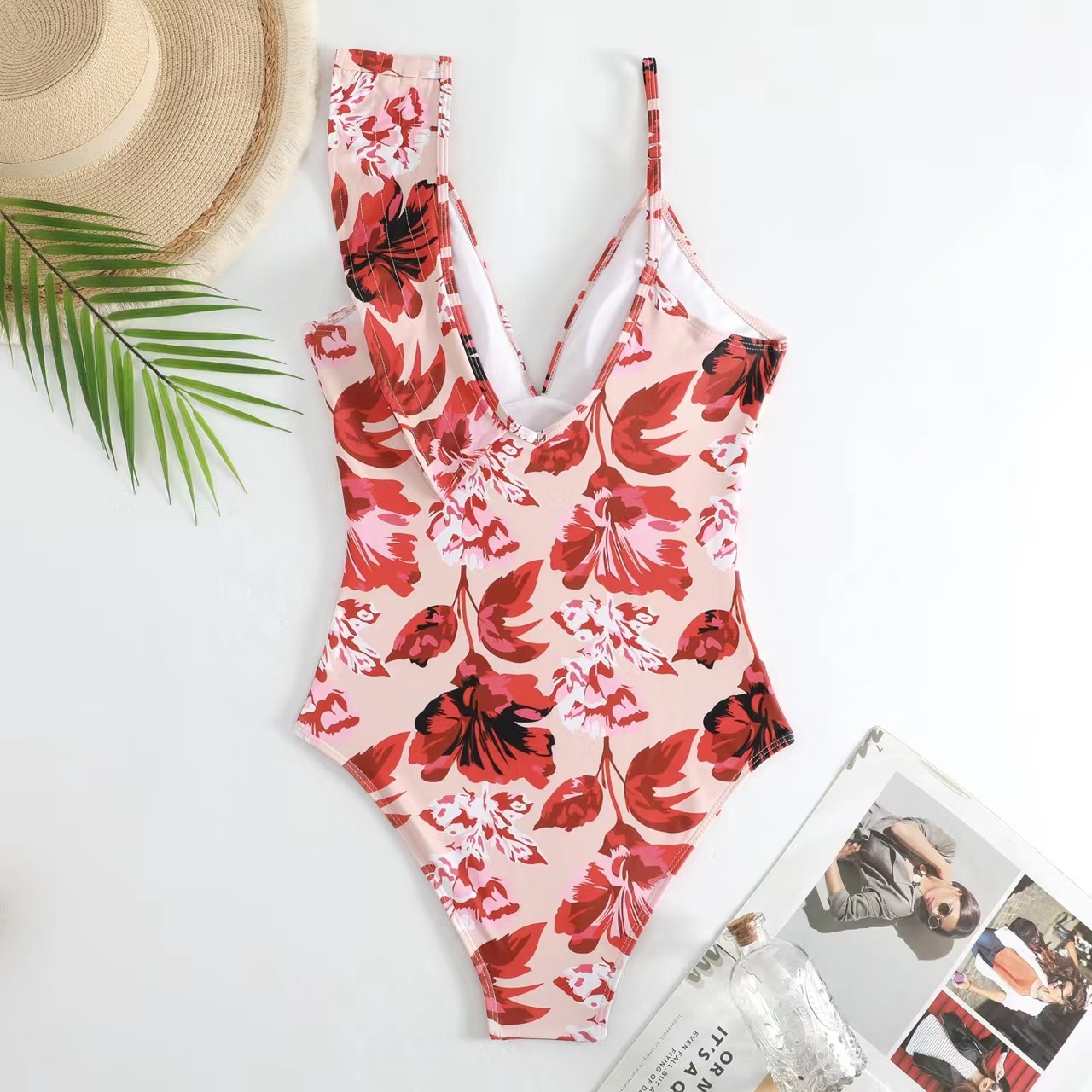 Women's Sexy Flower Printing 2 Pieces Set One Piece Swimwear display picture 3