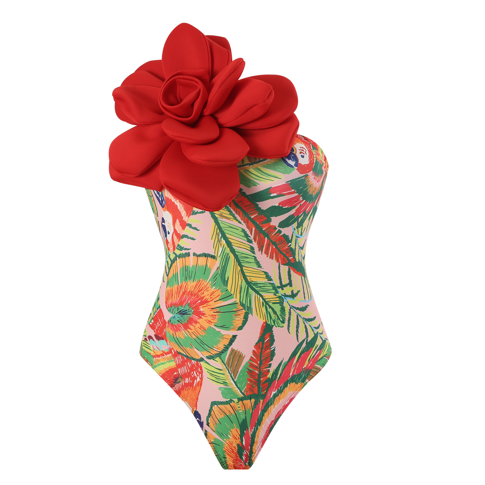 Women's Beach Ditsy Floral Printing One Piece Swimwear display picture 2