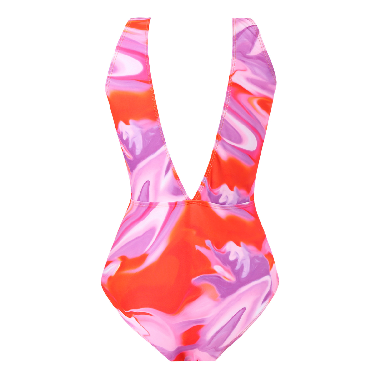 Women's Beach Color Block Printing One Piece Swimwear display picture 4