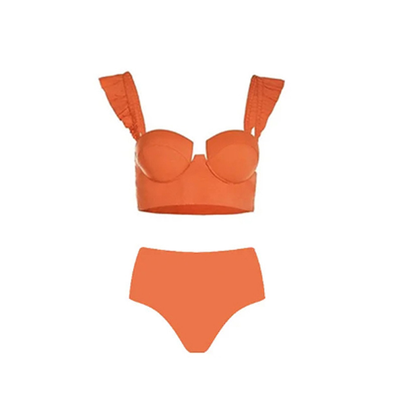 Women's Solid Color Bikinis Swimwear display picture 5