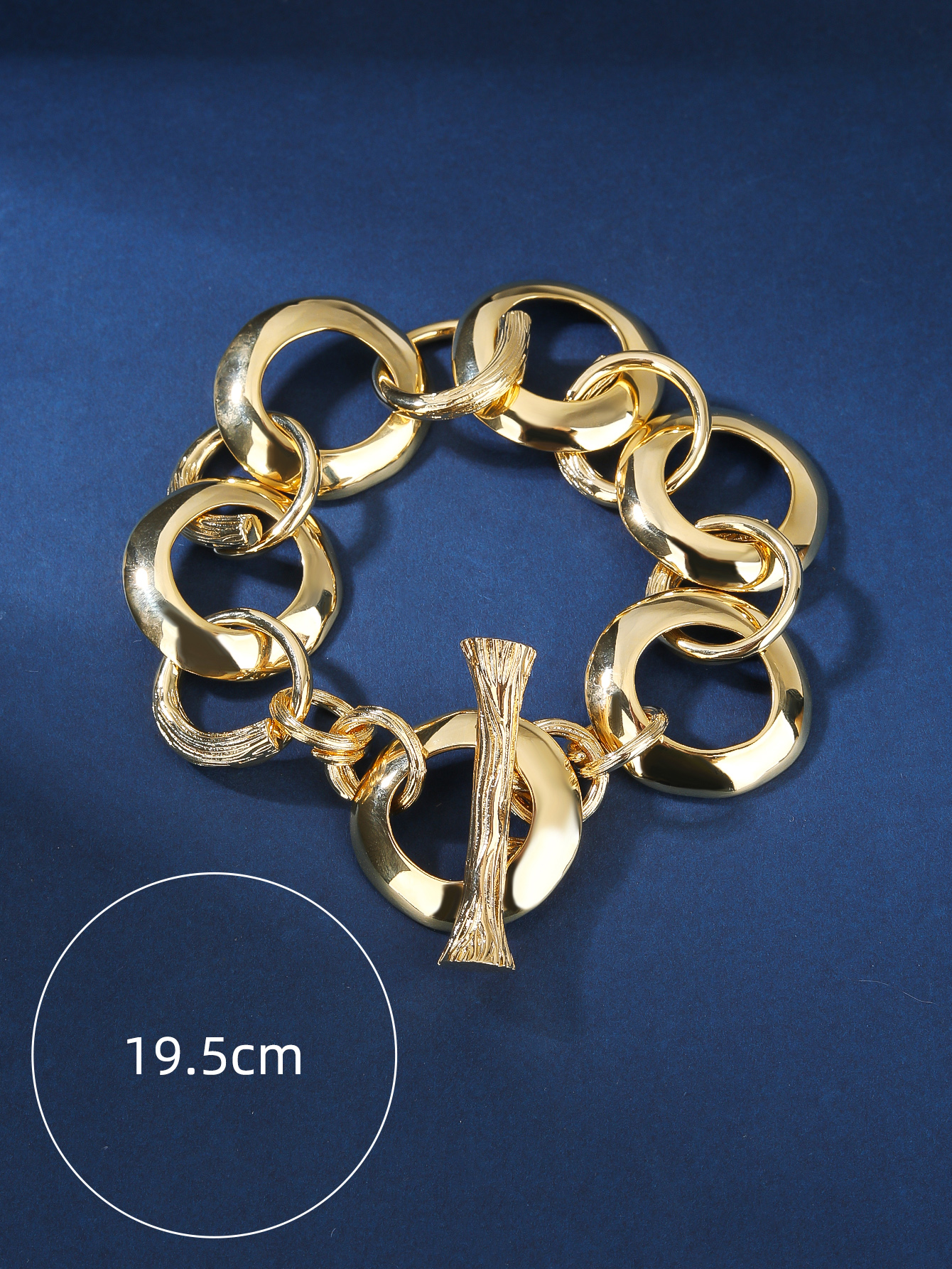 Punk Einfacher Stil Geometrisch Kupfer 18 Karat Vergoldet Armbänder In Masse display picture 4