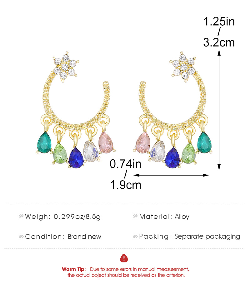 1 Pair Ig Style Vintage Style Geometric Water Droplets Plating Alloy Ear Studs display picture 1