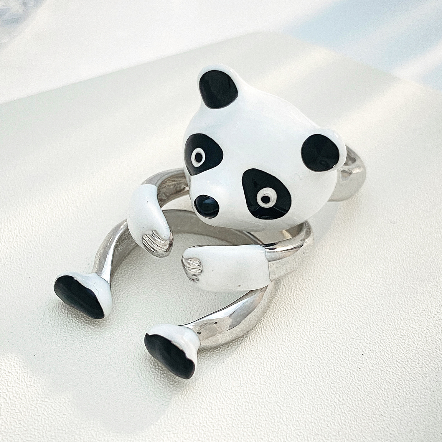 Cute Animal Bear Alloy Enamel Women's Open Rings display picture 6