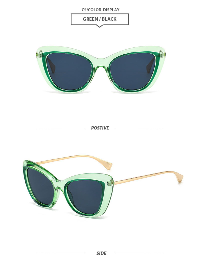 Casual Color Block Pc Cat Eye Full Frame Women's Sunglasses display picture 11