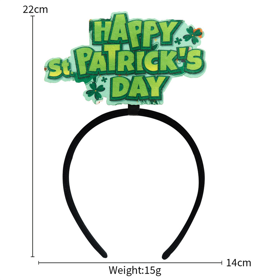 St. Patrick Ethnic Style Letter Plastic Party Carnival Festival Headband display picture 13
