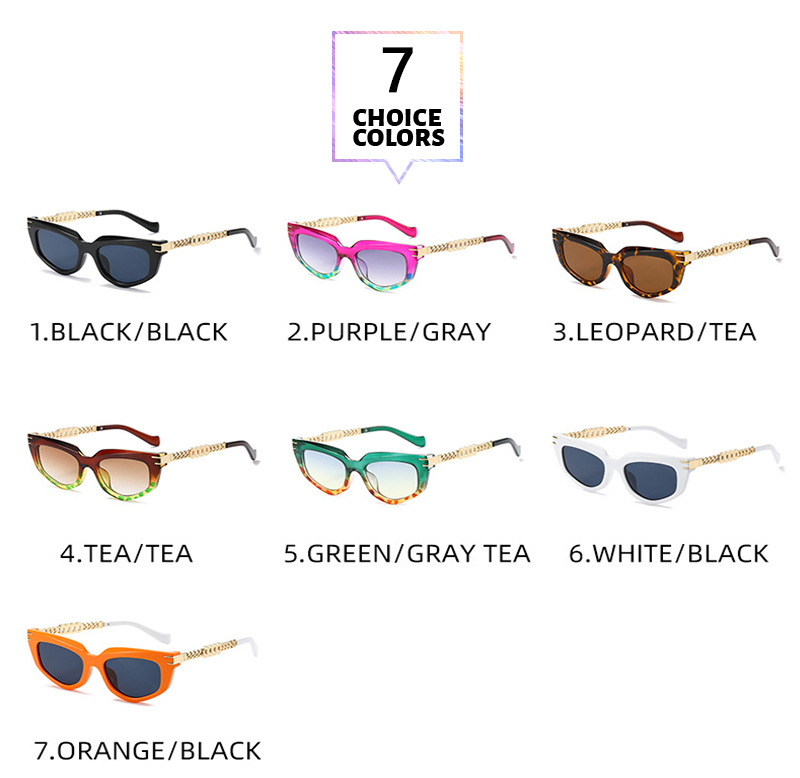 Basic Simple Style Color Block Pc Cat Eye Full Frame Women's Sunglasses display picture 4