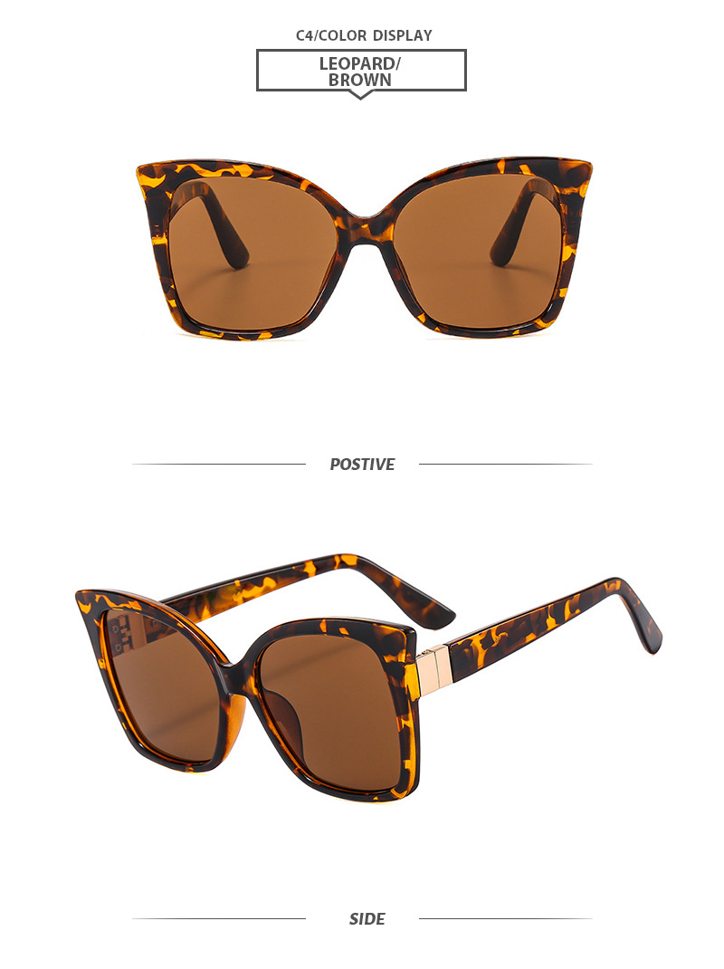 Elegant Simple Style Gradient Color Leopard Pc Cat Eye Full Frame Women's Sunglasses display picture 10