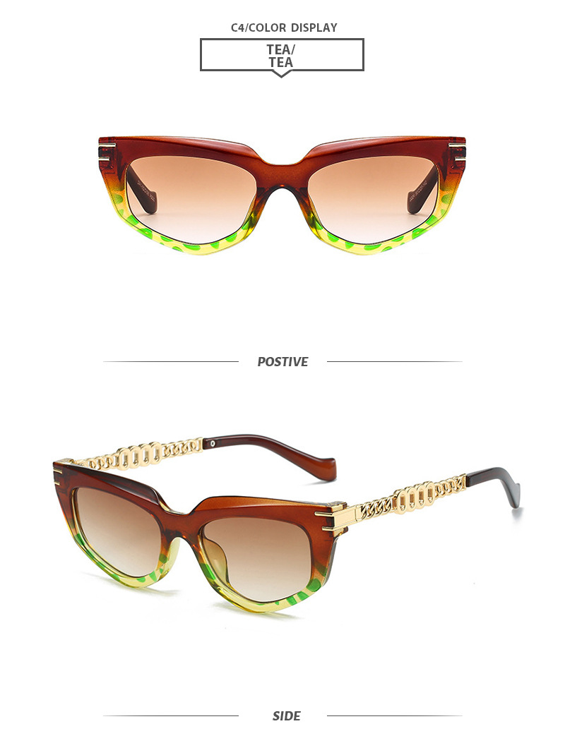 Basic Simple Style Color Block Pc Cat Eye Full Frame Women's Sunglasses display picture 10