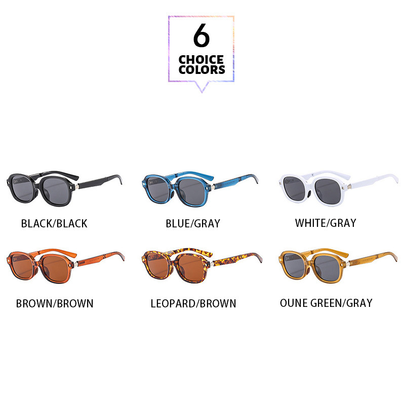 Simple Style Color Block Tac Oval Frame Full Frame Women's Sunglasses display picture 4