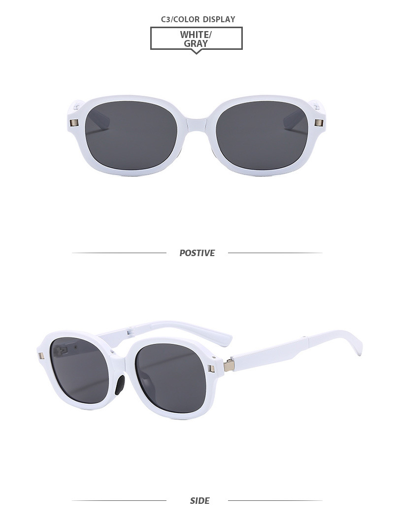 Simple Style Color Block Tac Oval Frame Full Frame Women's Sunglasses display picture 9