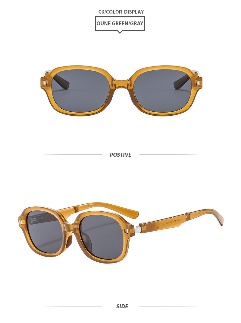 Simple Style Color Block Tac Oval Frame Full Frame Women's Sunglasses display picture 12