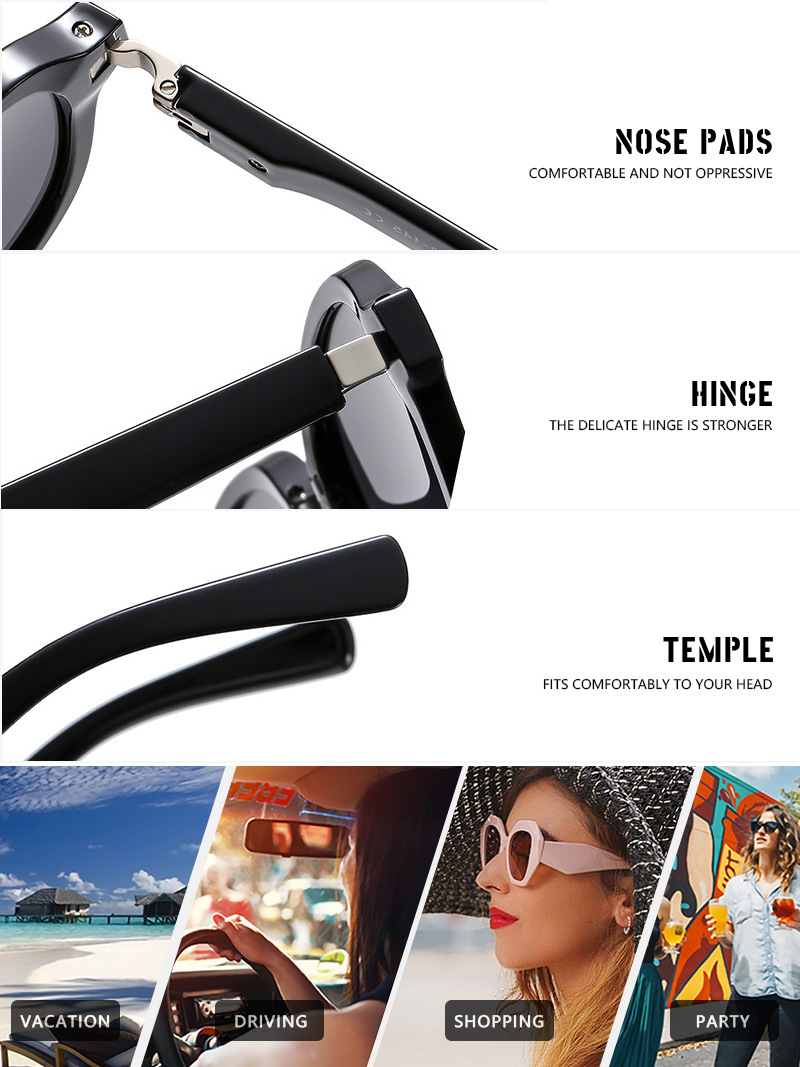 Simple Style Color Block Tac Oval Frame Full Frame Women's Sunglasses display picture 13