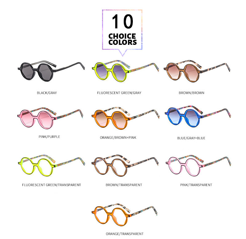 Simple Style Color Block Pc Round Frame Full Frame Women's Sunglasses display picture 3