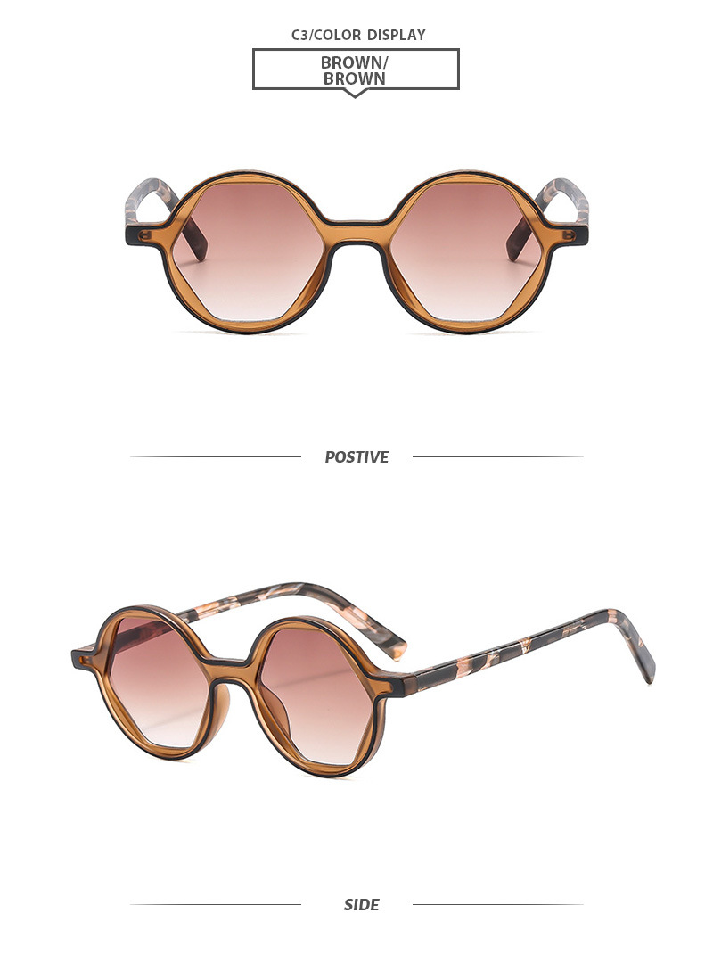 Simple Style Color Block Pc Round Frame Full Frame Women's Sunglasses display picture 8