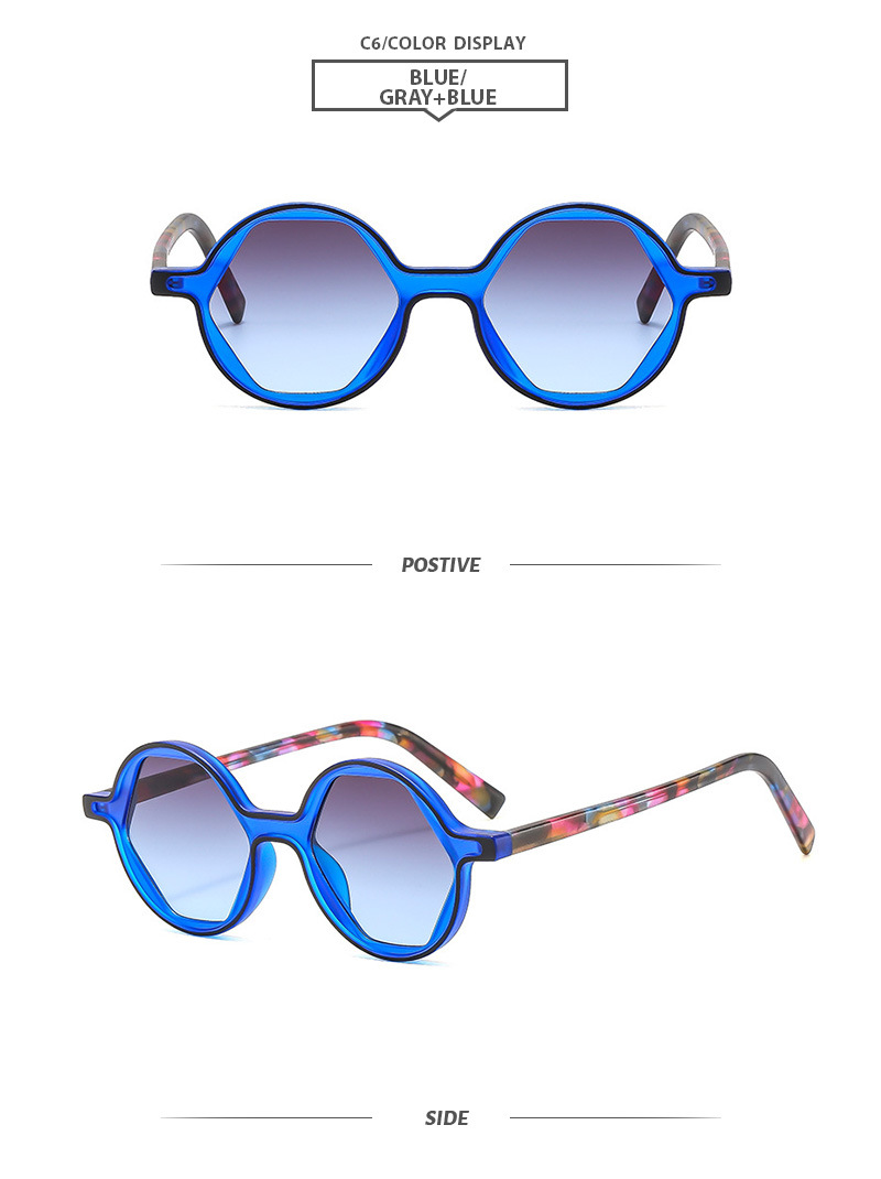 Simple Style Color Block Pc Round Frame Full Frame Women's Sunglasses display picture 11