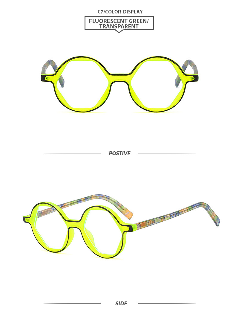 Einfacher Stil Farbblock Pc Runder Rahmen Vollbild Sonnenbrille Der Frauen display picture 12