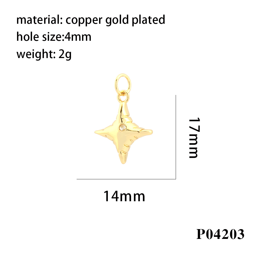 Simple Style Cross Copper Enamel Plating Inlay Zircon 18k Gold Plated Charms display picture 13