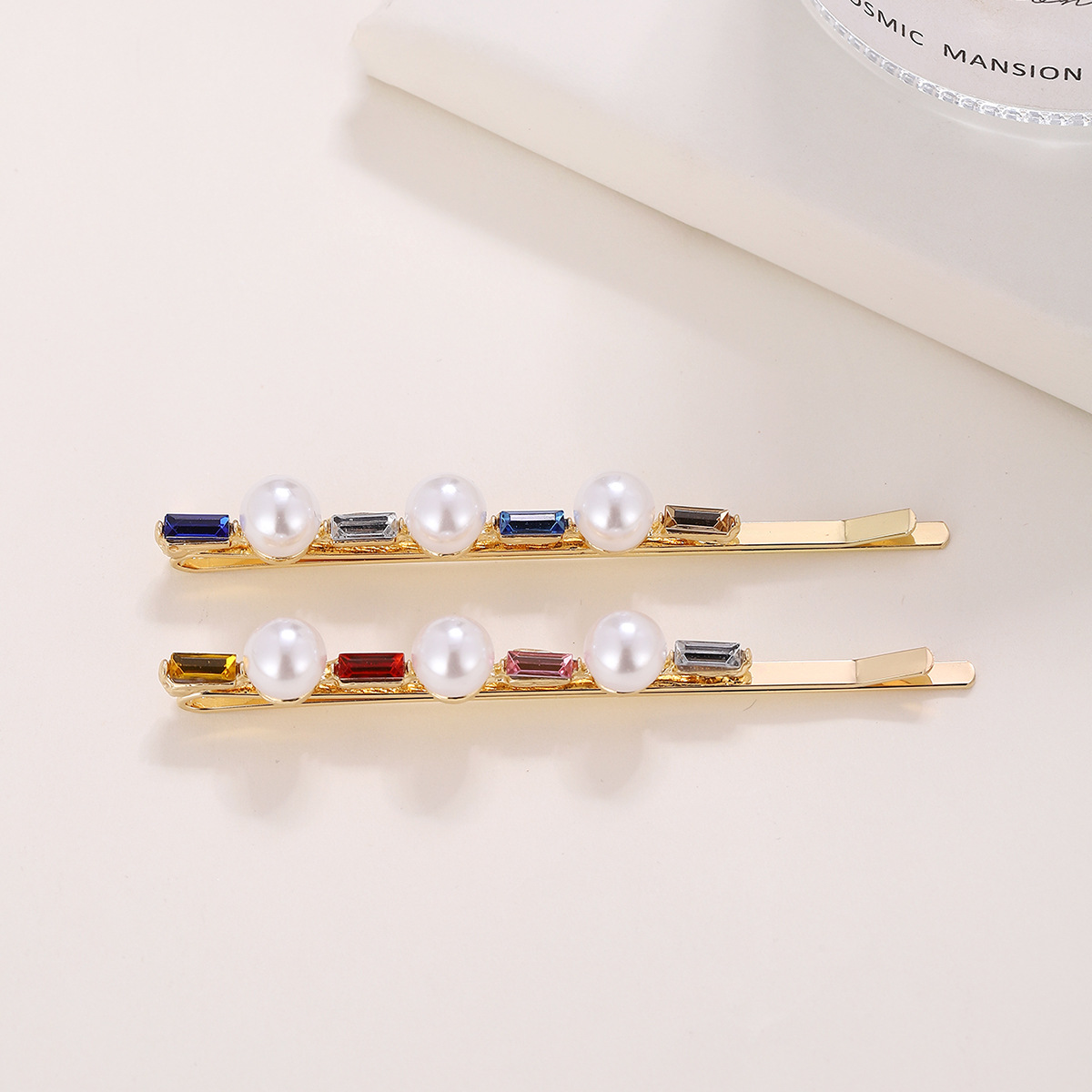 Women's Simple Style Geometric Copper Plating Rhinestones Hair Clip display picture 4