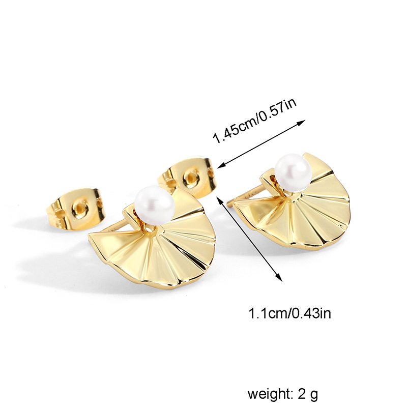 1 Pair Baroque Style Sweet Oval Water Droplets Plating Inlay Copper Shell 18k Gold Plated Ear Hook display picture 8