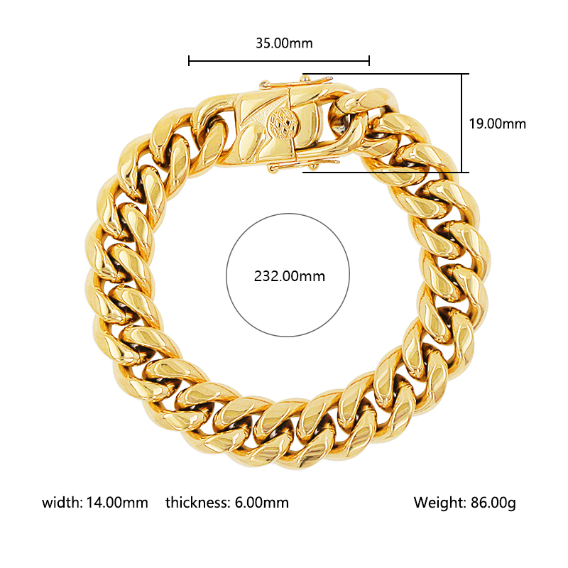 Hip-hop Streetwear Geometric Stainless Steel Plating Inlay Zircon 18k Gold Plated Unisex Bracelets display picture 8
