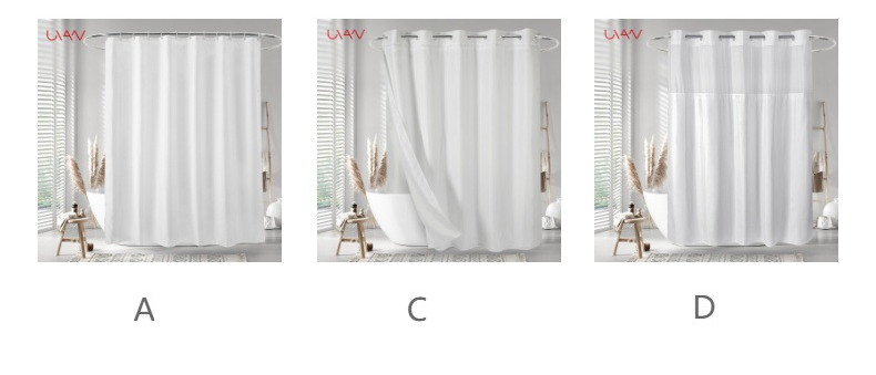 Casual Solid Color Polyester Shower Curtain display picture 1