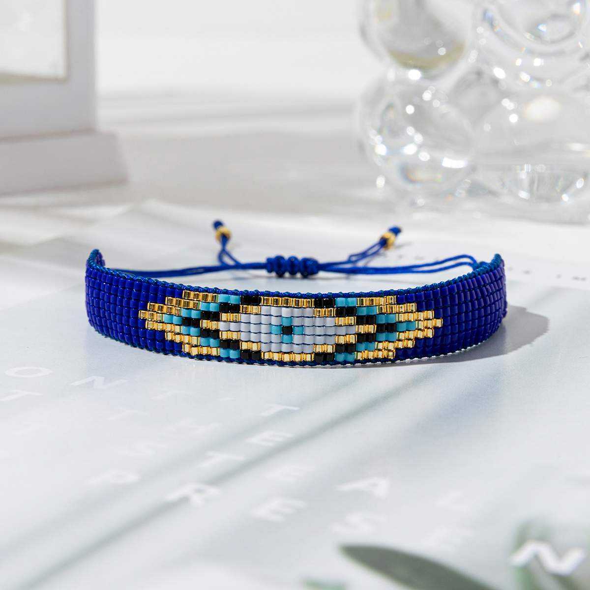 Ig Style Ethnic Style Geometric Heart Shape Eye Glass Handmade Unisex Bracelets display picture 5