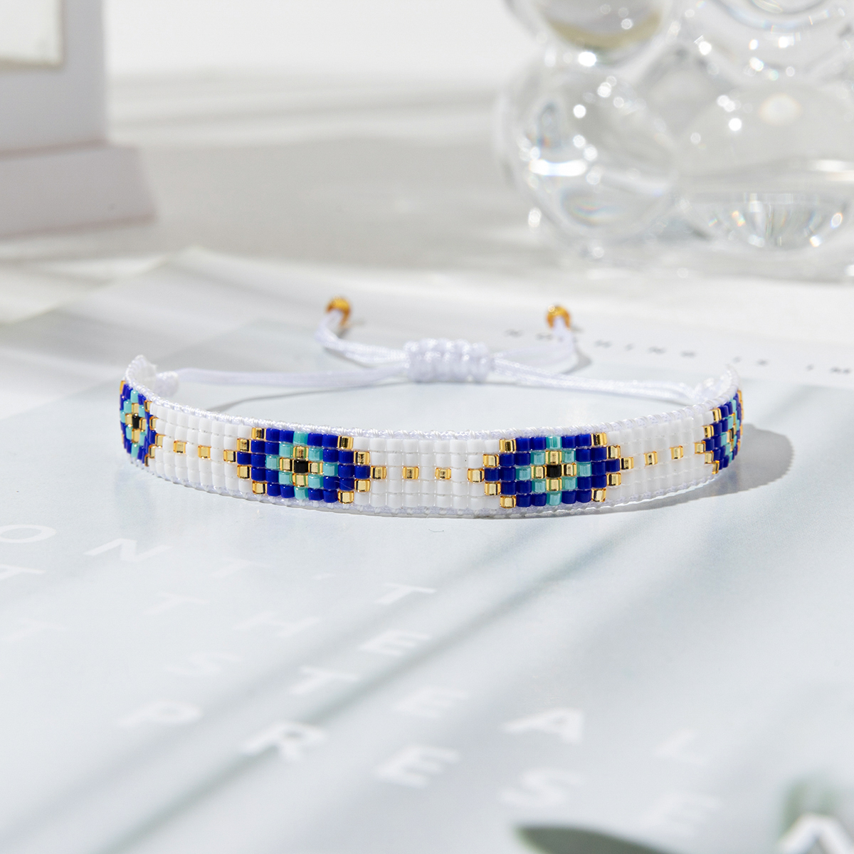 Ig Style Ethnic Style Geometric Heart Shape Eye Glass Handmade Unisex Bracelets display picture 2