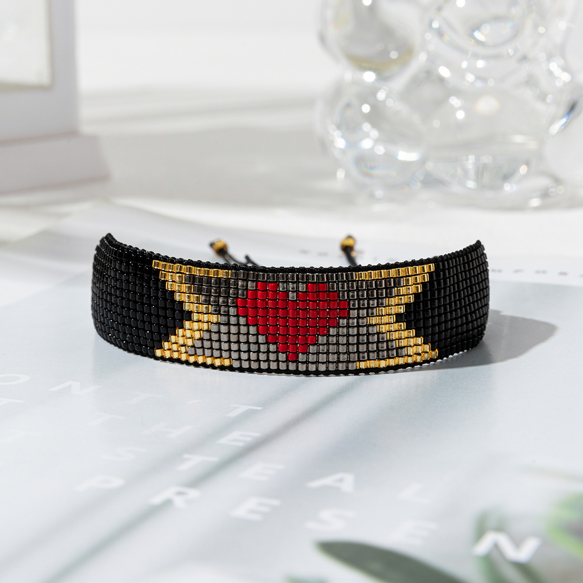 Ig Style Ethnic Style Geometric Heart Shape Eye Glass Handmade Unisex Bracelets display picture 4