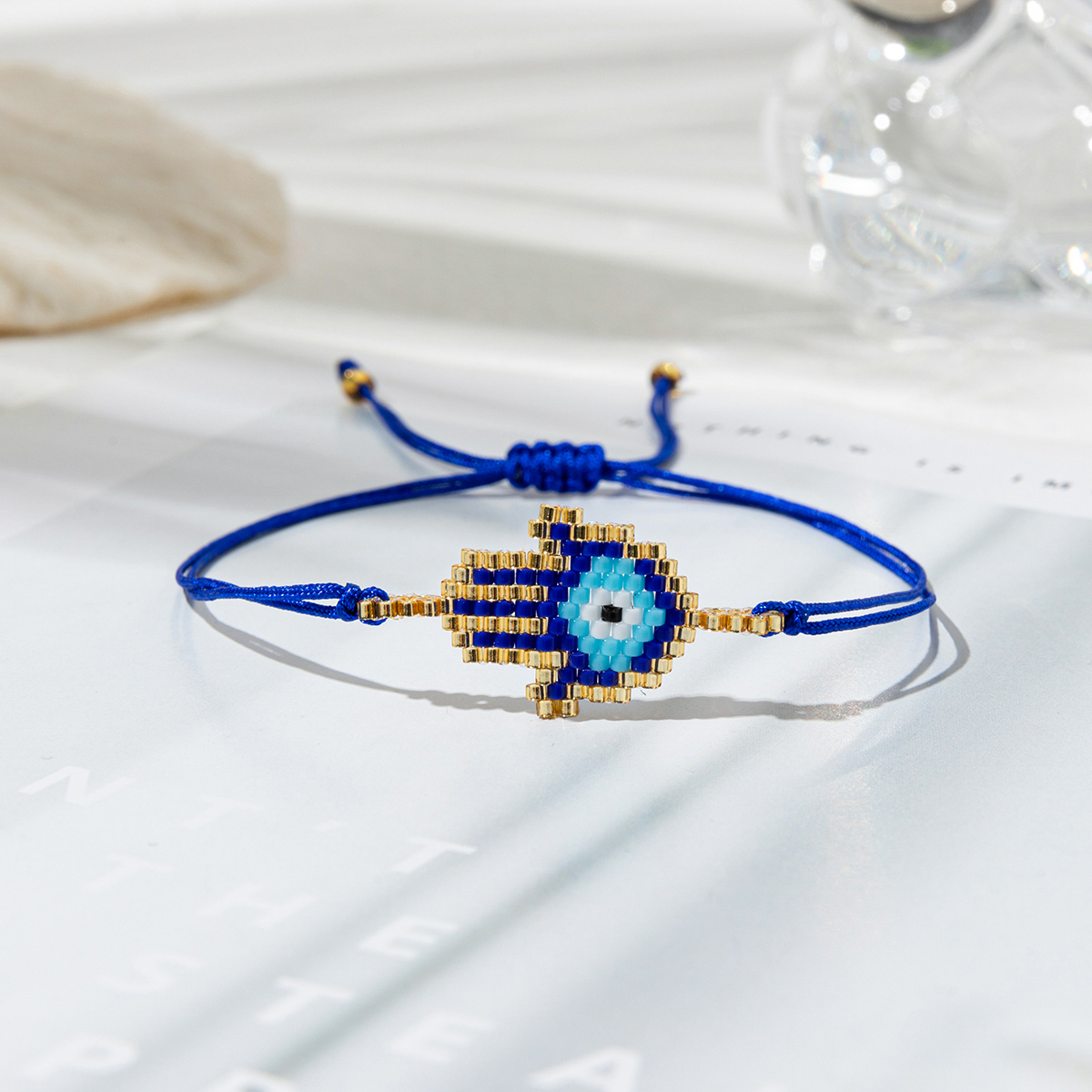 Casual Palm Eye Glass Handmade Women's Bracelets display picture 3
