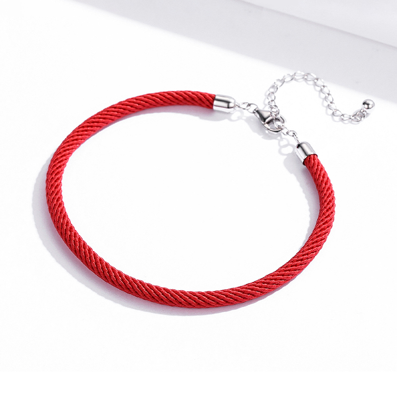Simple Style Solid Color Sterling Silver Rope Plating Silver Plated Women's Bracelets display picture 1