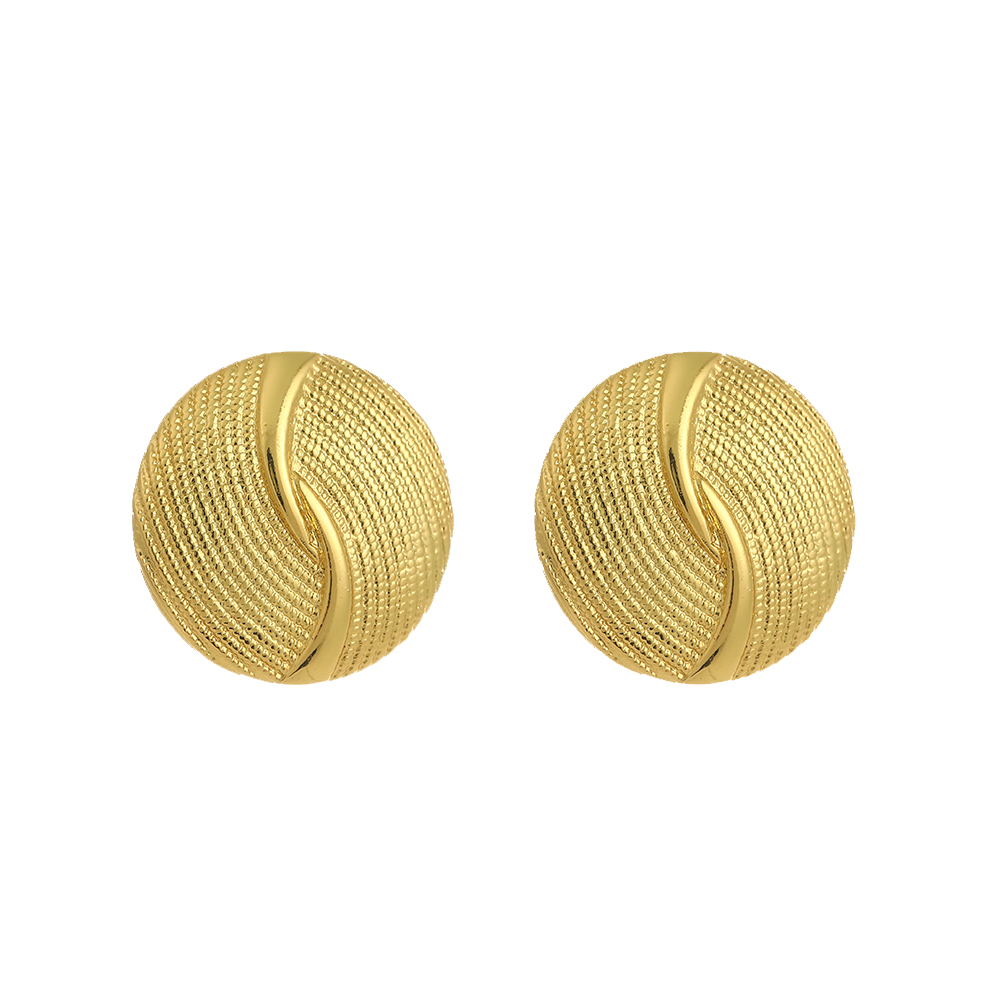 1 Pair Hip-hop Simple Style Solid Color Plating Copper 18k Gold Plated White Gold Plated Ear Studs display picture 1