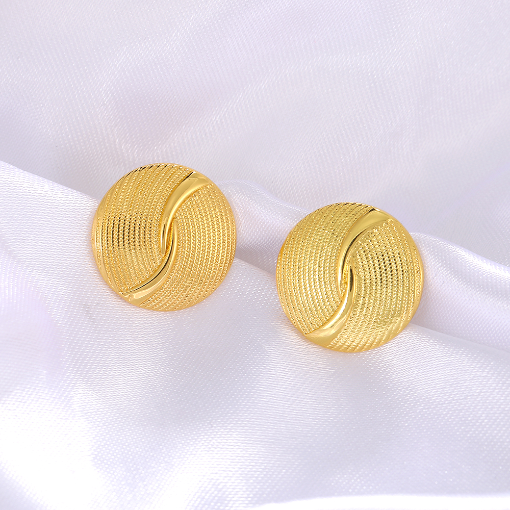 1 Pair Hip-hop Simple Style Solid Color Plating Copper 18k Gold Plated White Gold Plated Ear Studs display picture 5