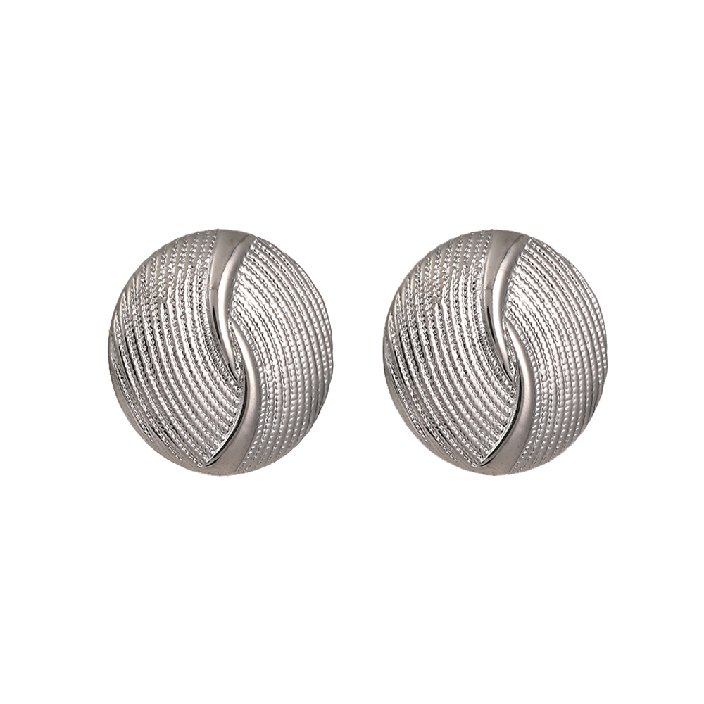 1 Pair Hip-hop Simple Style Solid Color Plating Copper 18k Gold Plated White Gold Plated Ear Studs display picture 6