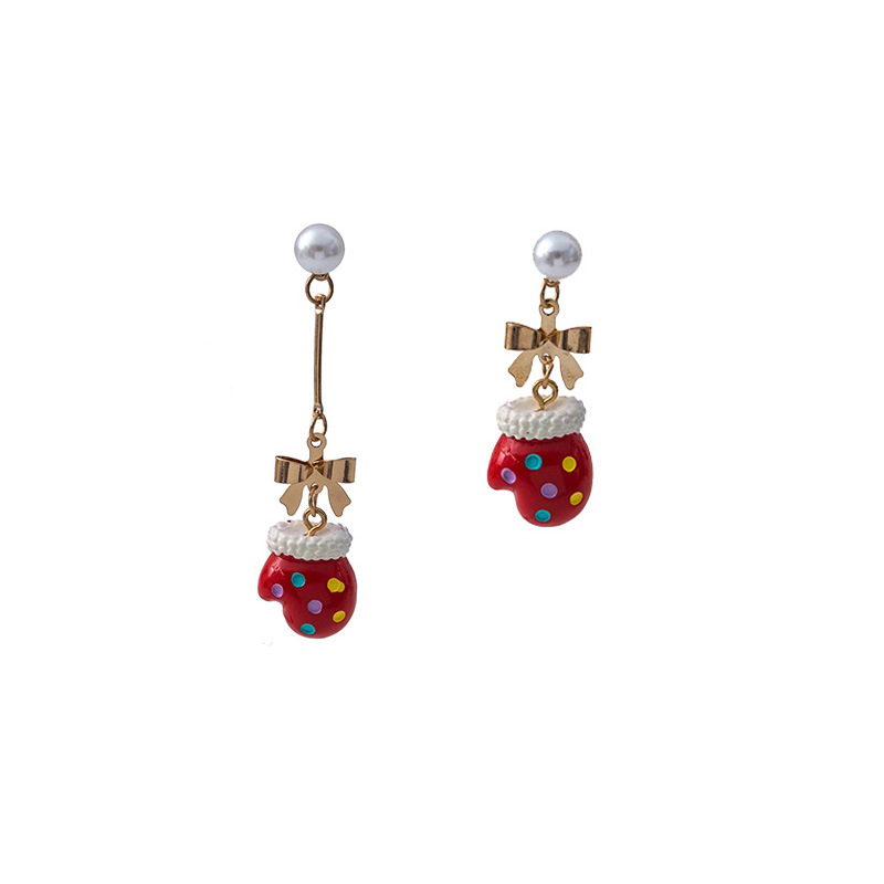 1 Pair Cartoon Style Cute Gloves Alloy Drop Earrings display picture 5