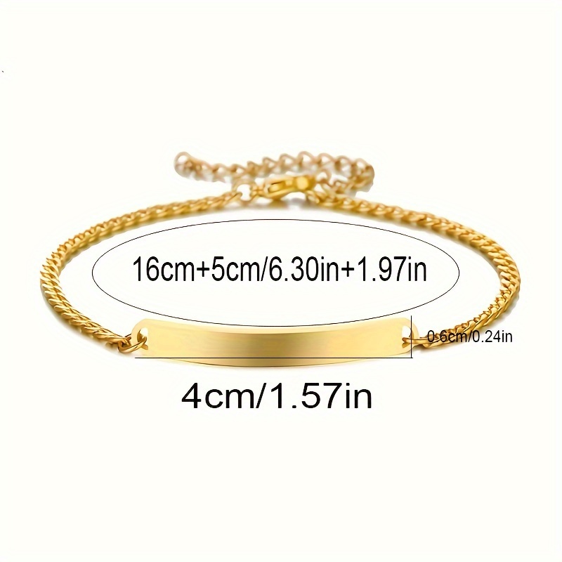 Basic Simple Style Solid Color Rectangle Stainless Steel Plating 18k Gold Plated Unisex Bracelets display picture 1