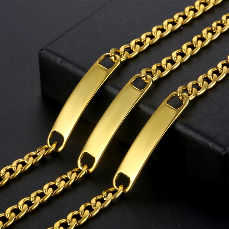 Basic Simple Style Solid Color Rectangle Stainless Steel Plating 18k Gold Plated Unisex Bracelets display picture 8