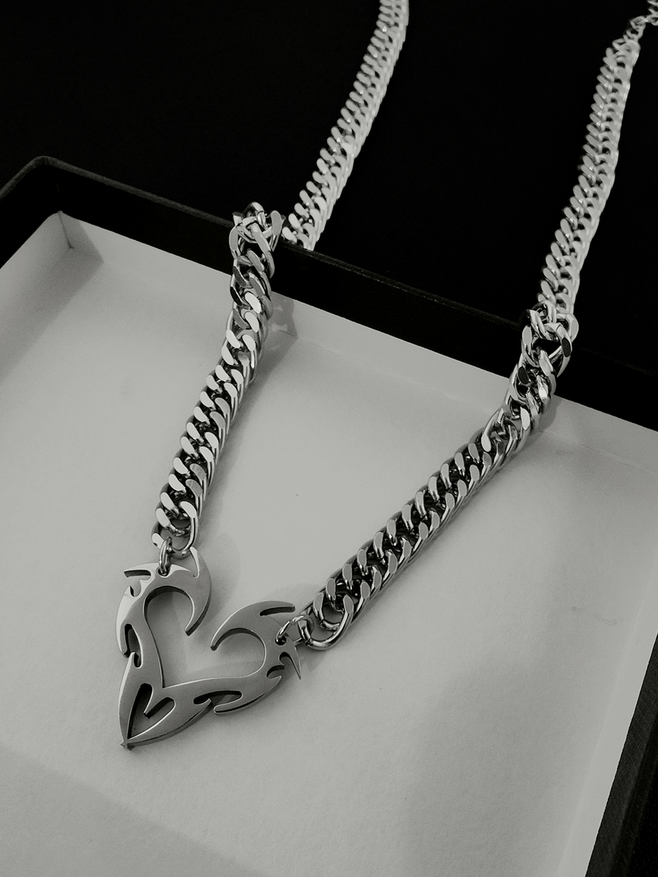 Casual Hip-Hop Modern Style Heart Shape 304 Stainless Steel Ferroalloy Unisex Pendant Necklace display picture 3