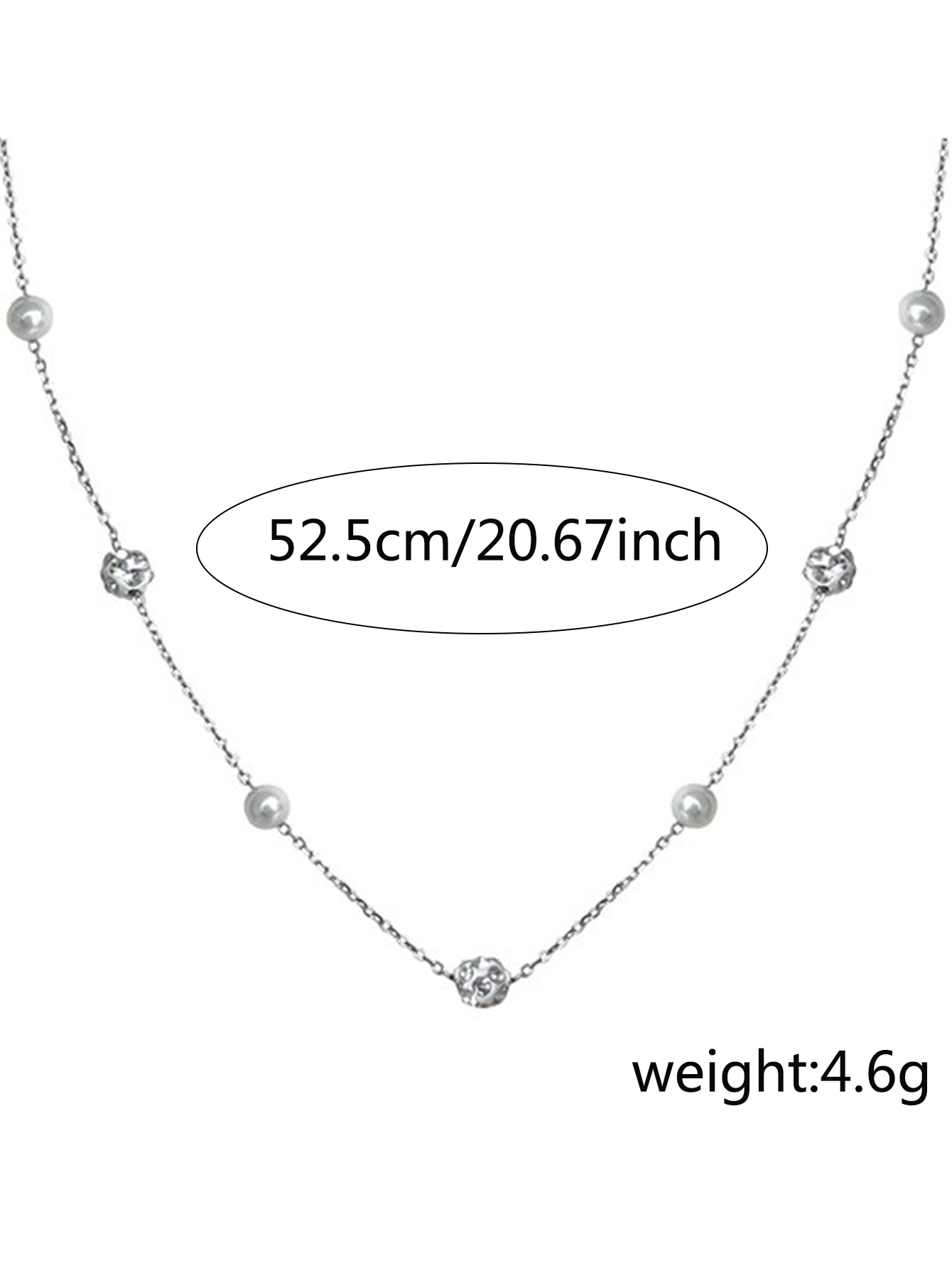 Style Simple Rond Acier Inoxydable Perle Incruster Zircon Collier display picture 1