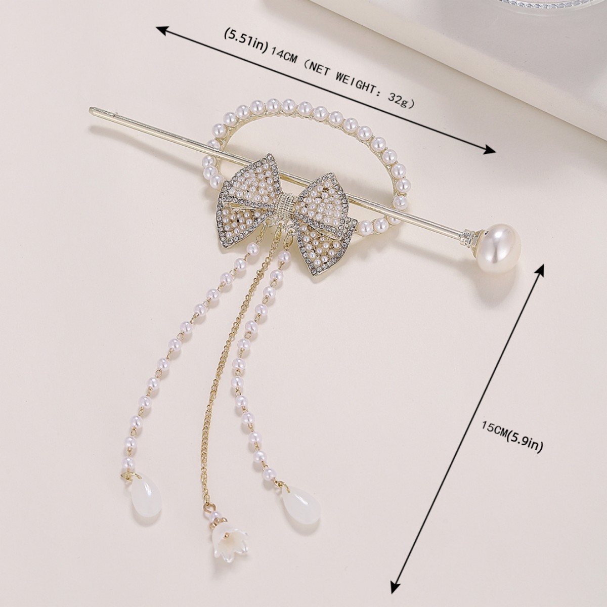 Women's Sweet Bow Knot Metal Hairpin display picture 1