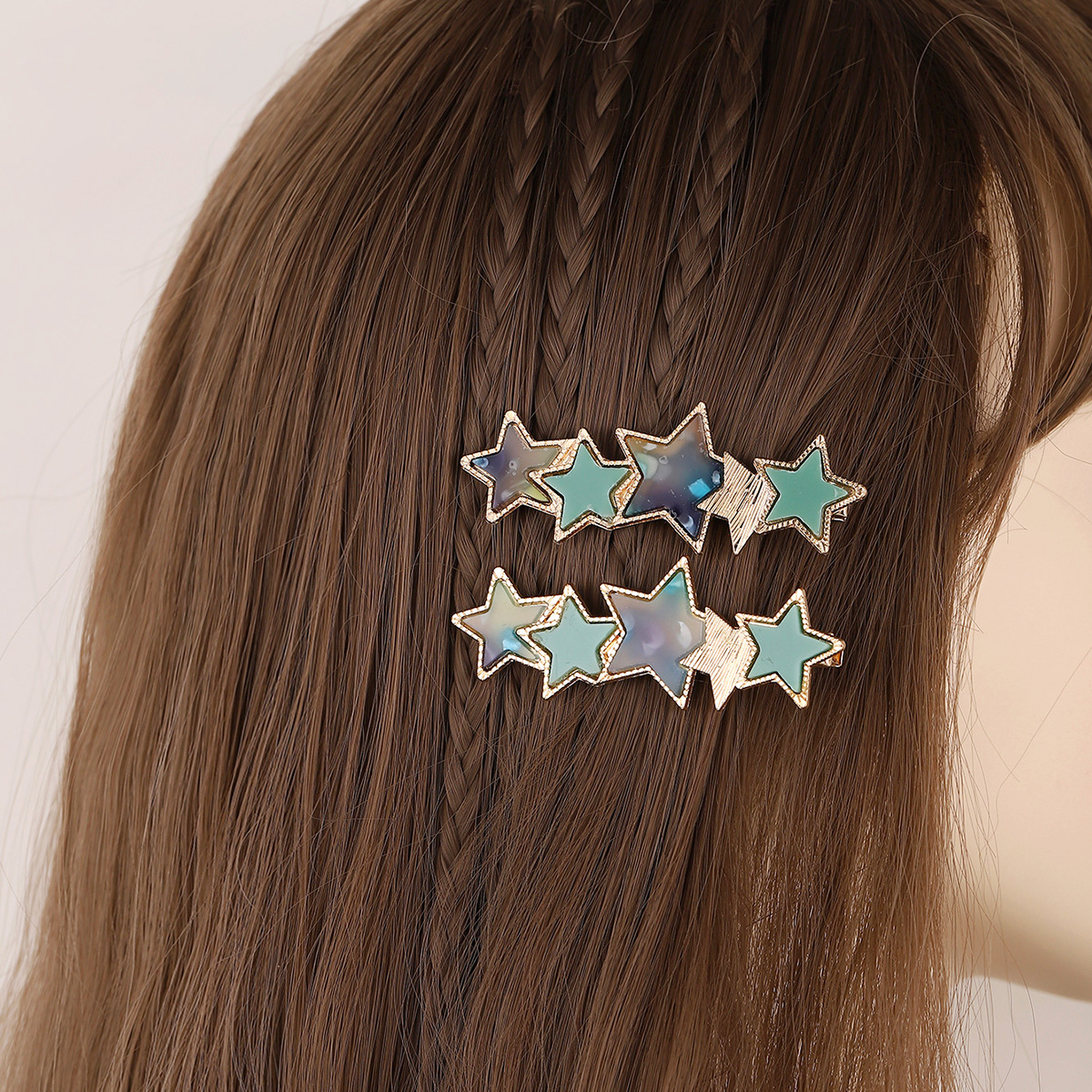 Women's Simple Style Star Alloy Plating Hair Clip display picture 2