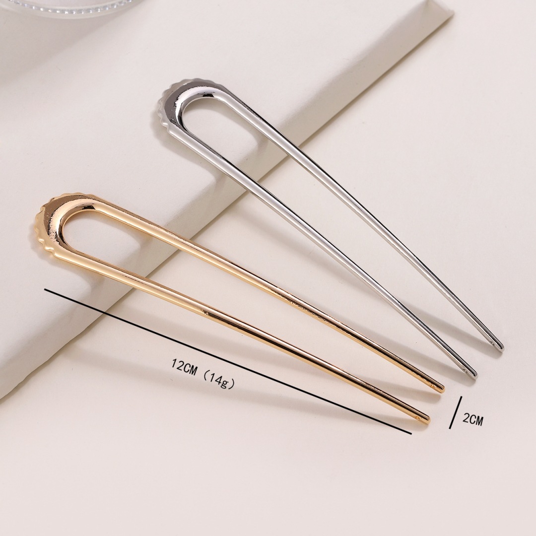 Women's Simple Style U Shape Alloy Plating Hairpin display picture 1