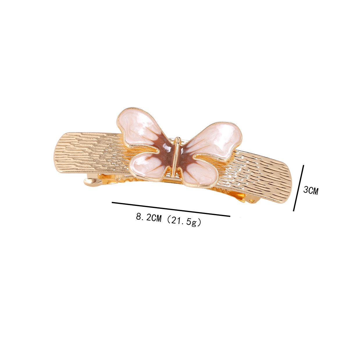 Frau Retro Schmetterling Legierung Überzug Haarklammer display picture 1