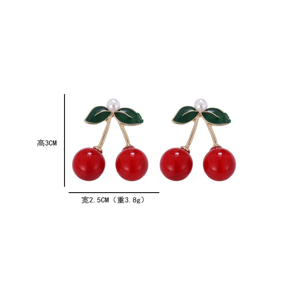 1 Pair Sweet Fruit Plating Alloy Ear Studs display picture 1