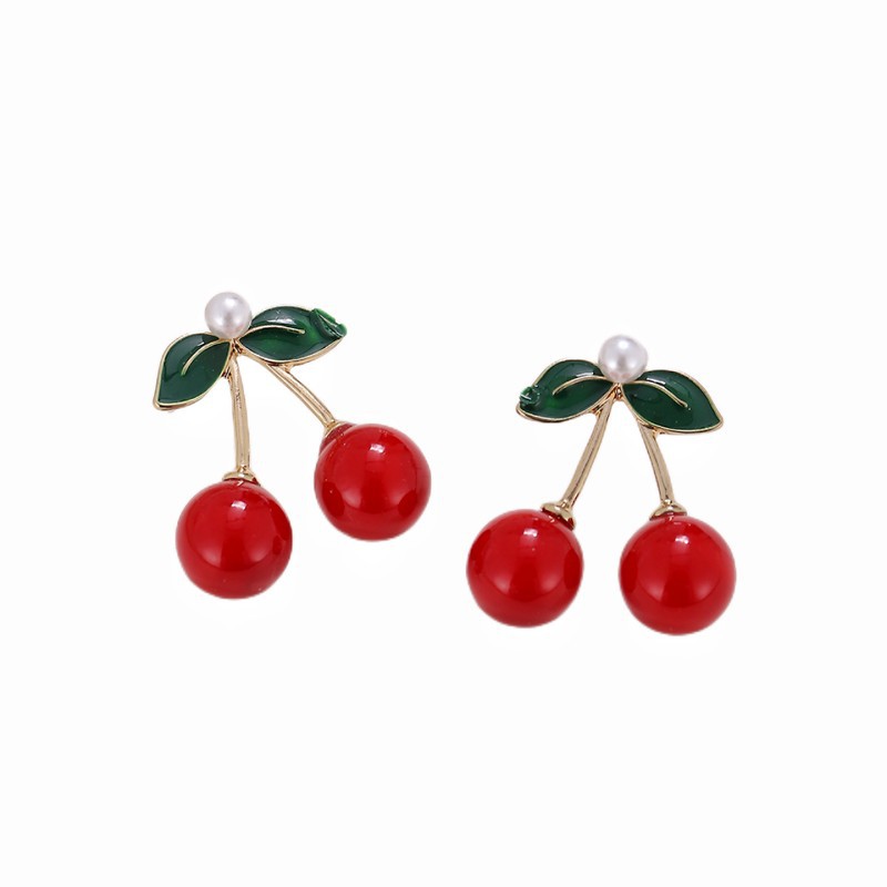 1 Pair Sweet Fruit Plating Alloy Ear Studs display picture 3