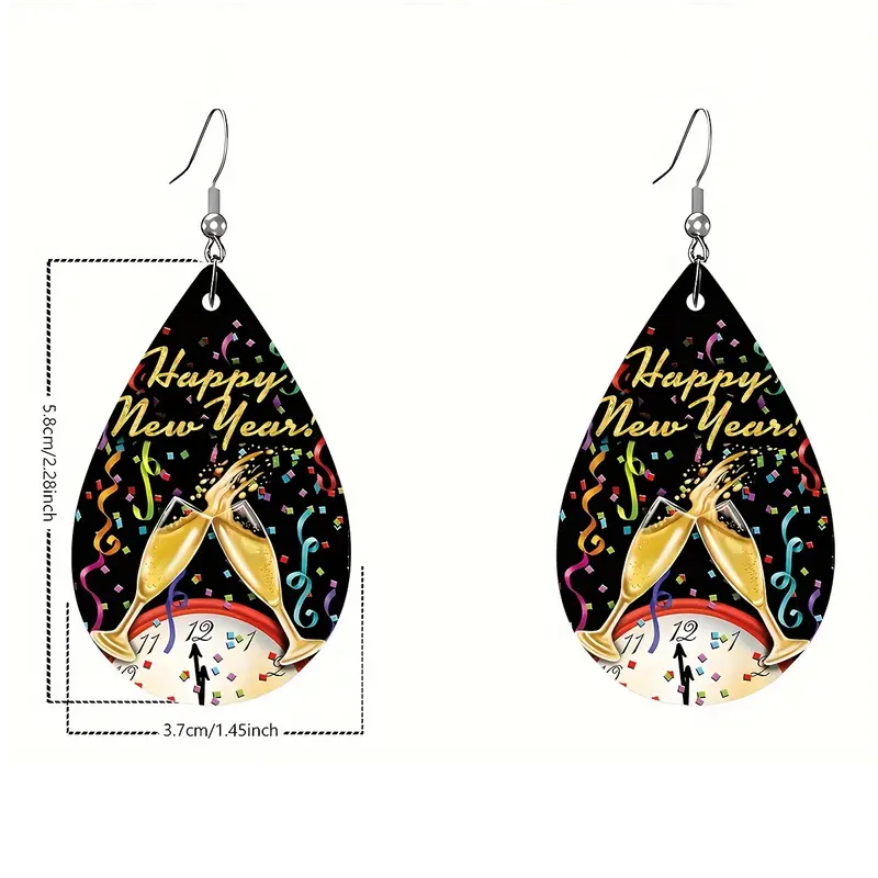 1 Pair Casual Letter Pu Leather Drop Earrings display picture 1