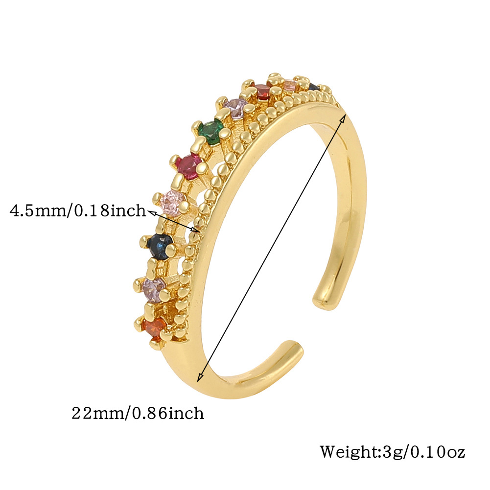 Simple Style Commute Solid Color Copper Zircon Rings In Bulk display picture 1
