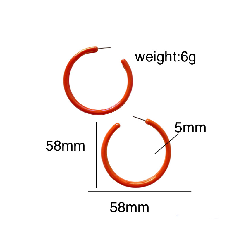1 Pair Simple Style Commute Solid Color Arylic Earrings display picture 1