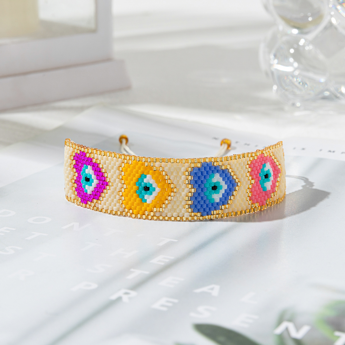 Ig Style Ethnic Style Heart Shape Eye Glass Handmade Unisex Bracelets display picture 4